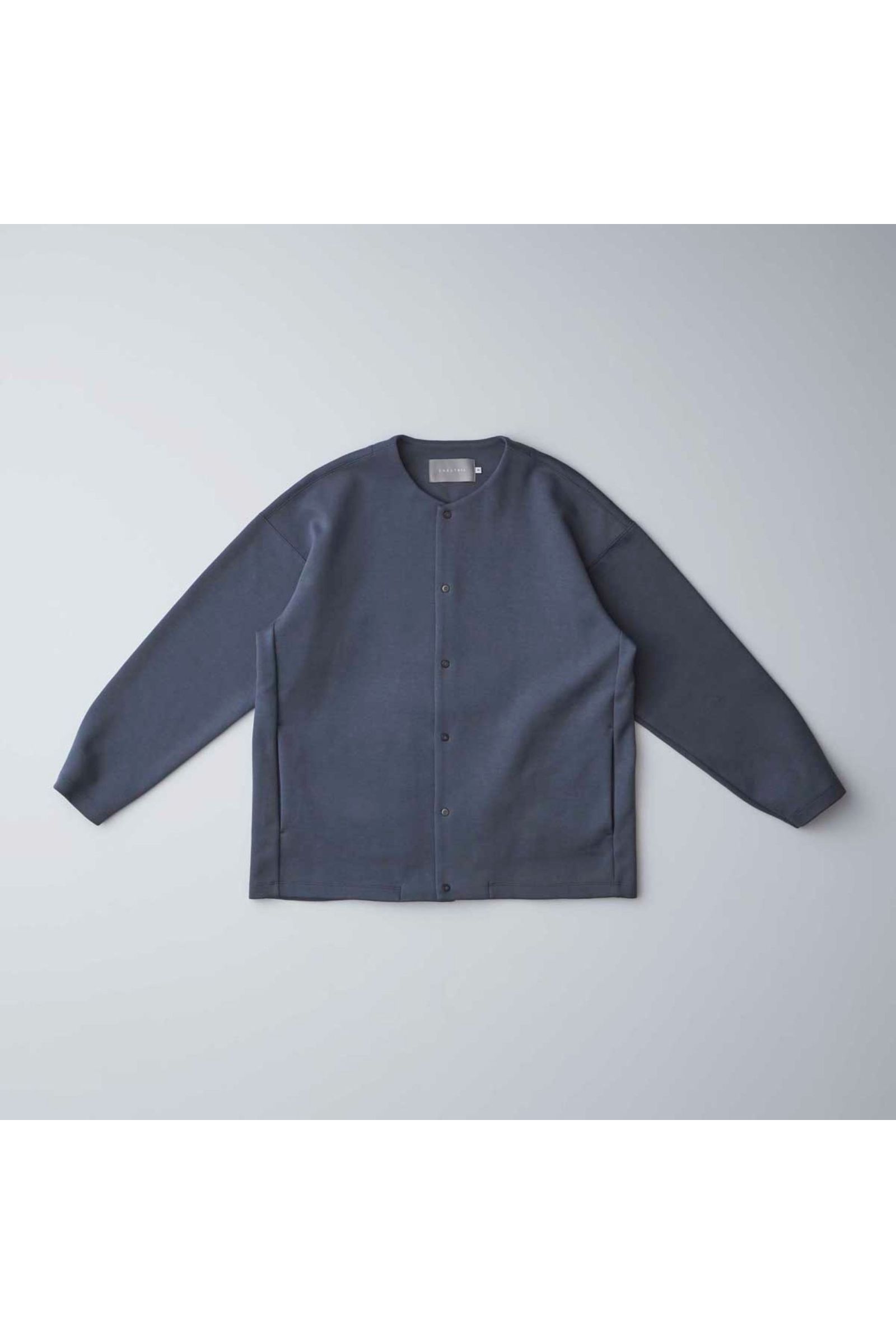 SNAP BUTTON CARDIGAN -solid-/BLACK