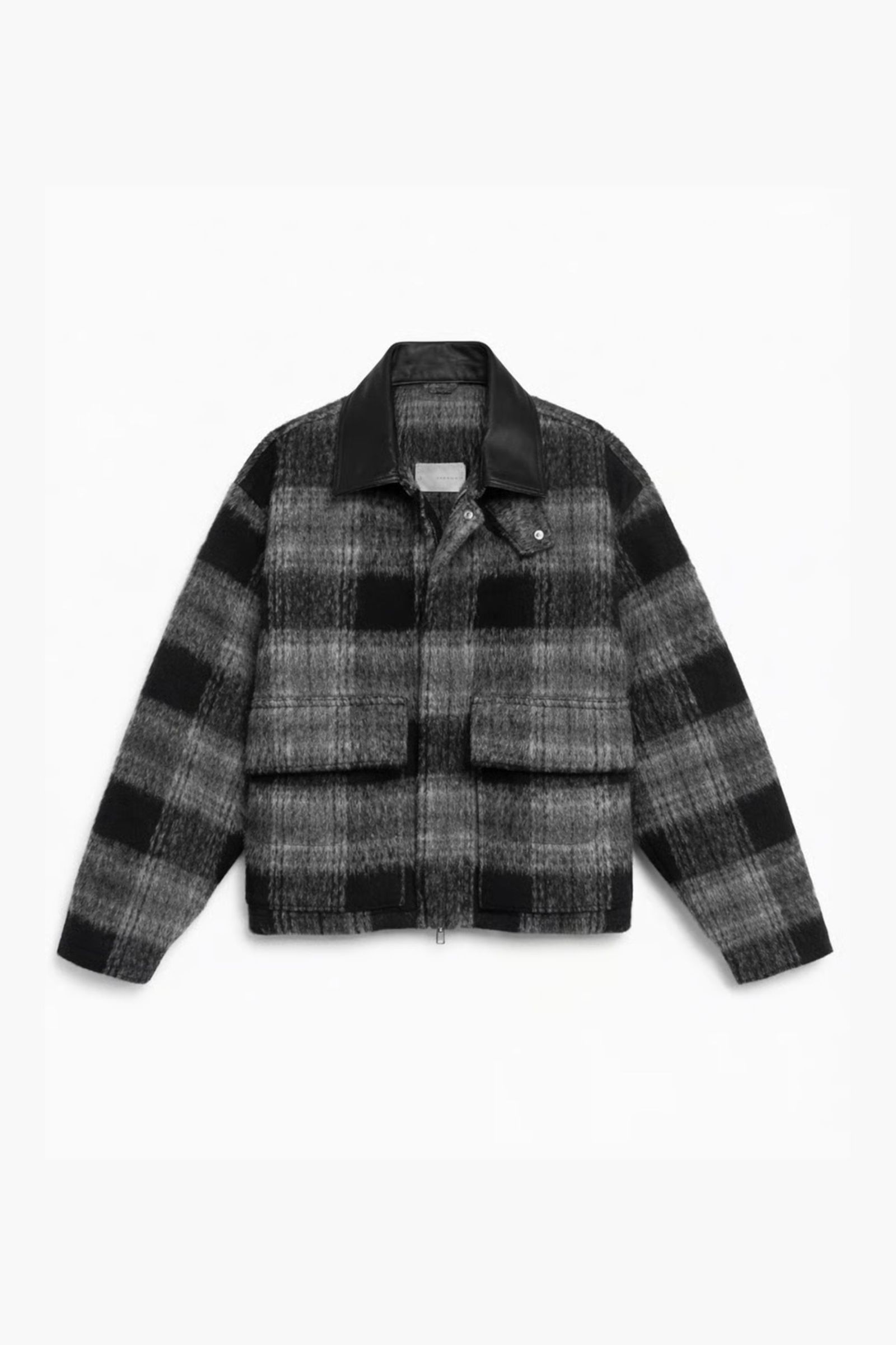 Shaggy Wool Check Ventilation Short Blouson | BLACK | ショートブルゾン