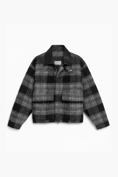 Shaggy Wool Check Ventilation Short Blouson | BLACK | ショートブルゾン