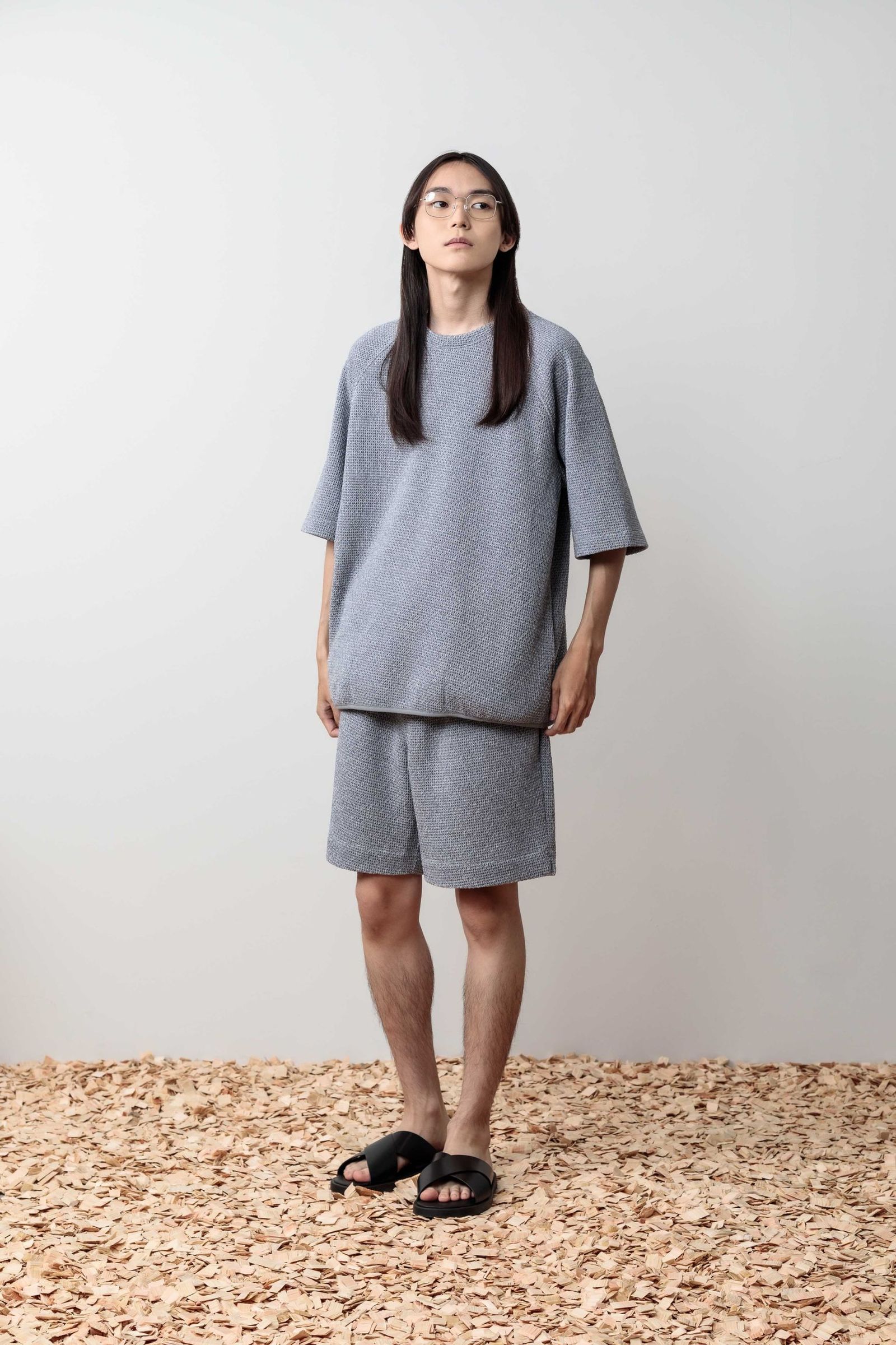 HONEYCOMB KNIT SHORTS | M.GRAY | ショートパンツ