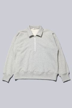 HYPER BIG LOOP WHEEL HALF ZIP COLLAR SWEAT SHIRT | A.GRAY | スウェット