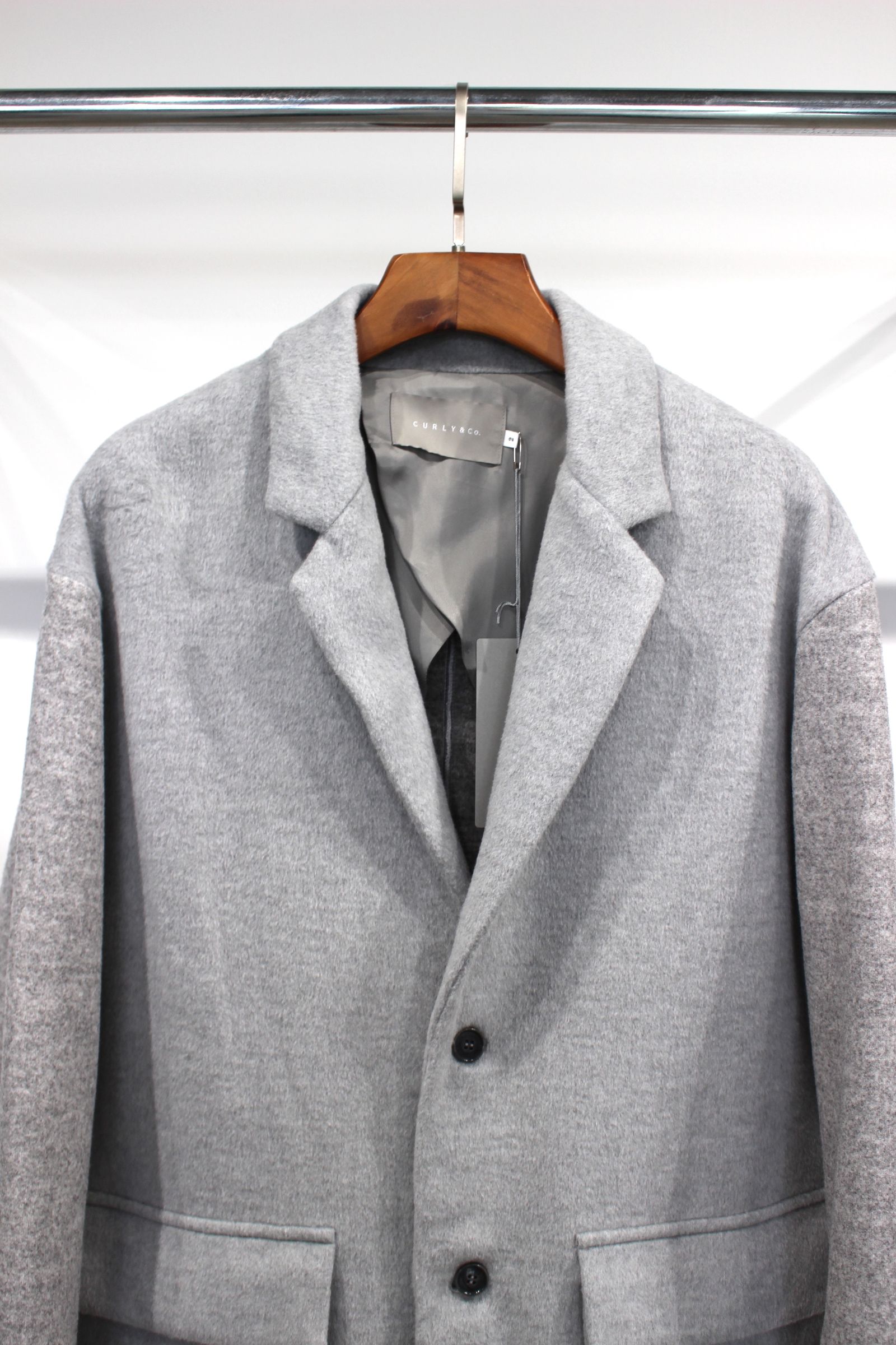 [ラスト1点] FLANNEL-FRONT CHESTER COAT | LT.GRAY | コート
