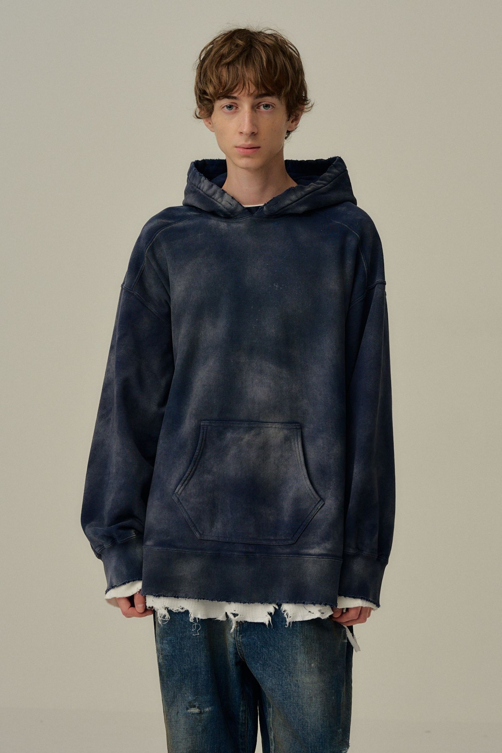 [ラスト1点] SWITCHING HOODIE | D.PURPLE | フーディー