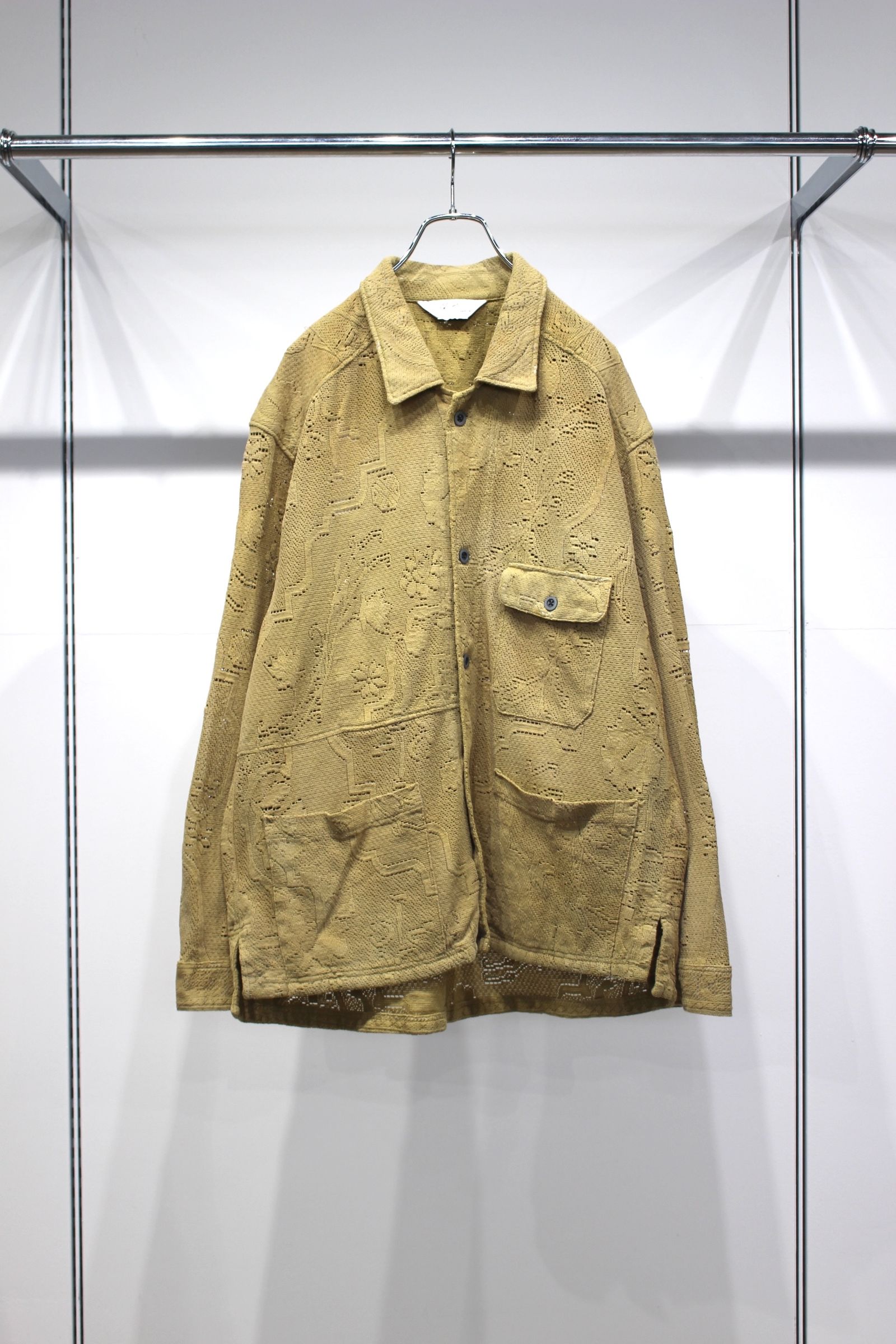 AGING LACE WORK SHIRT | MUSTARD | シャツ