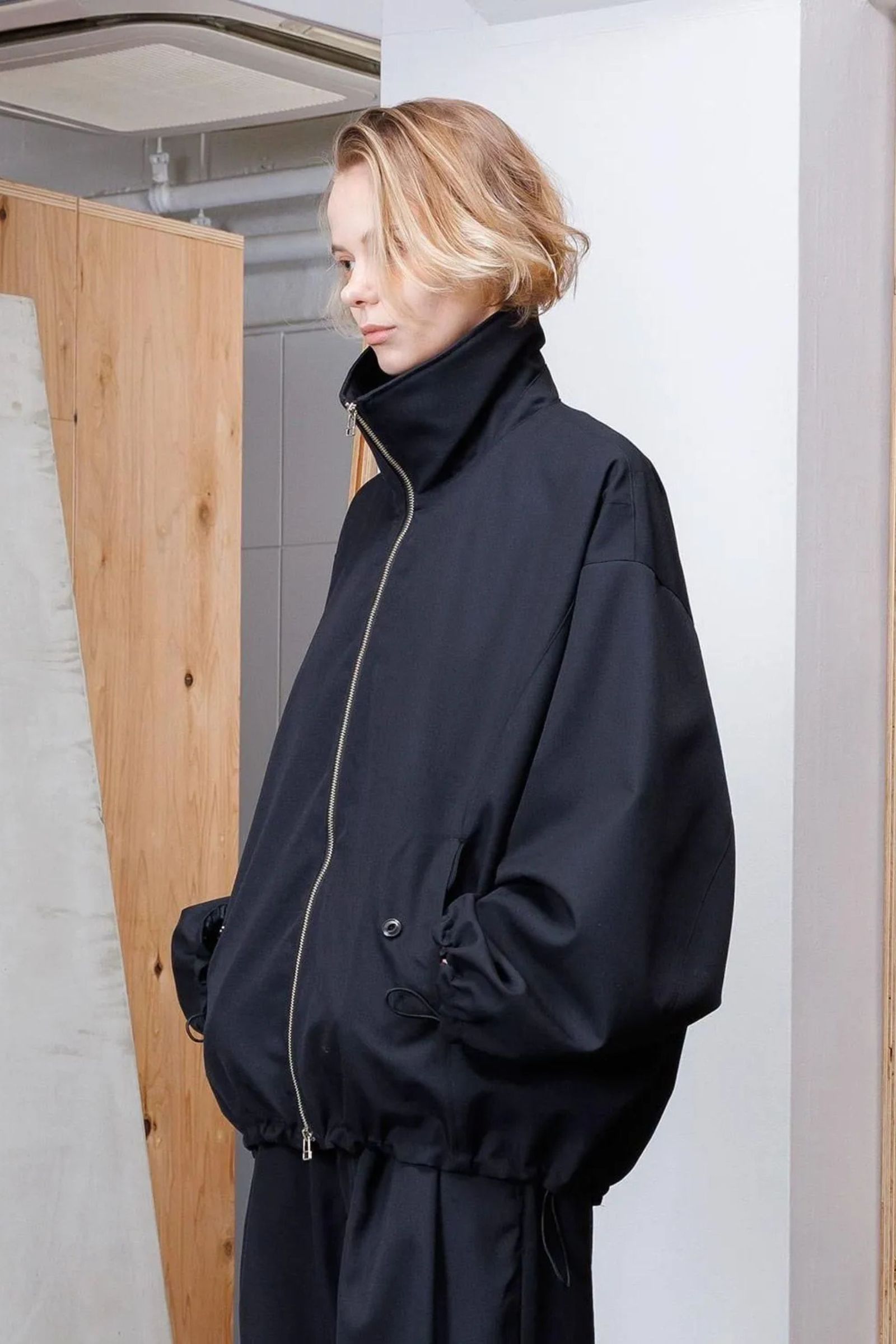 BISHU OLD WOOL GABARDINE Zip Blouson | BLACK | アウター