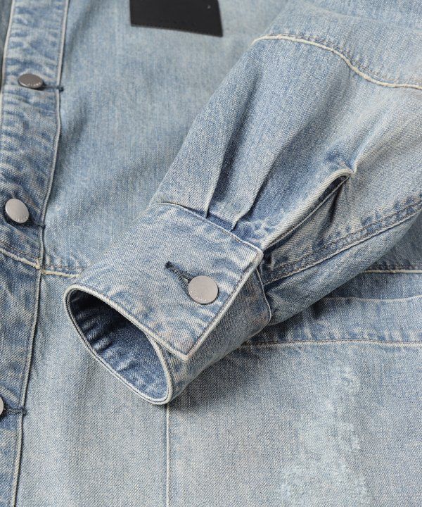 DAMAGE OVER DENIM SHIRT/INDIGO
