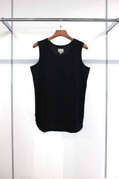 RECYCLED WAFFLE TANK/BLACK