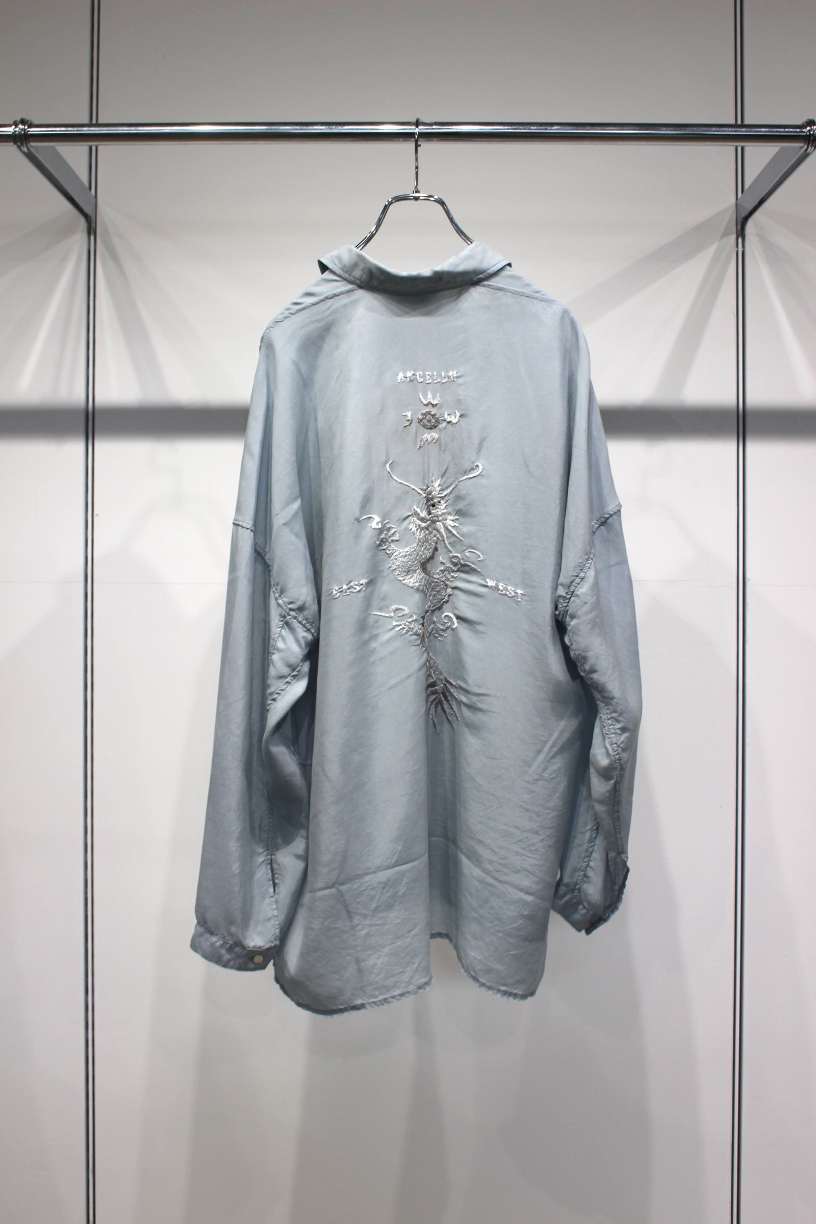 AGING EMBROIDERY SHIRT | SAX | シャツ