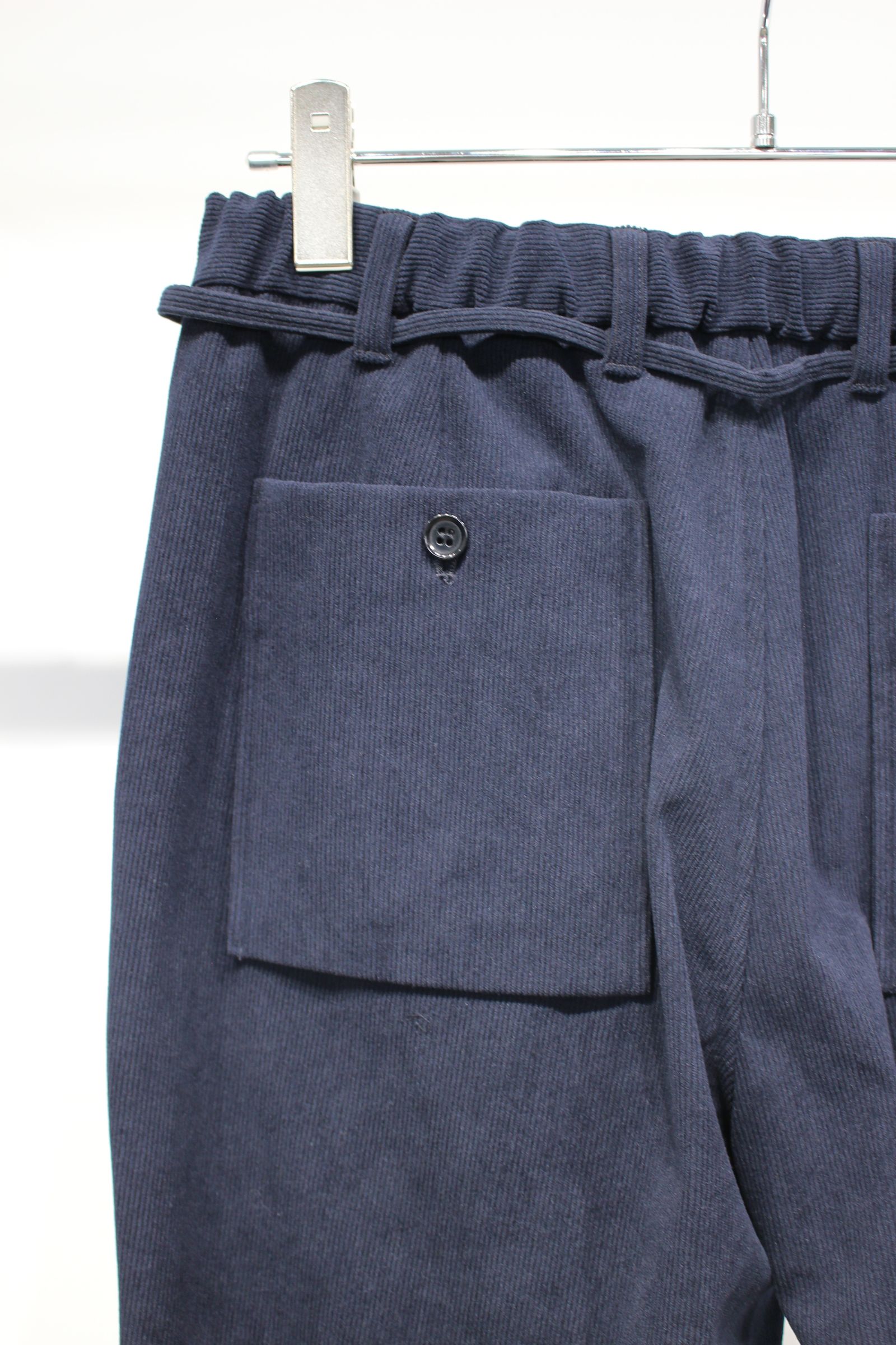 TRICOT CORDUROY PANTS | NAVY | ポリエステルコーデュロイ
