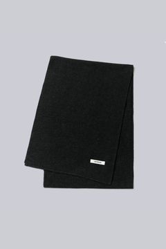 [ラスト1点] RE-USE CASHMERE SILK TWILL NARROW SCARF | CHARCOAL | スカーフ