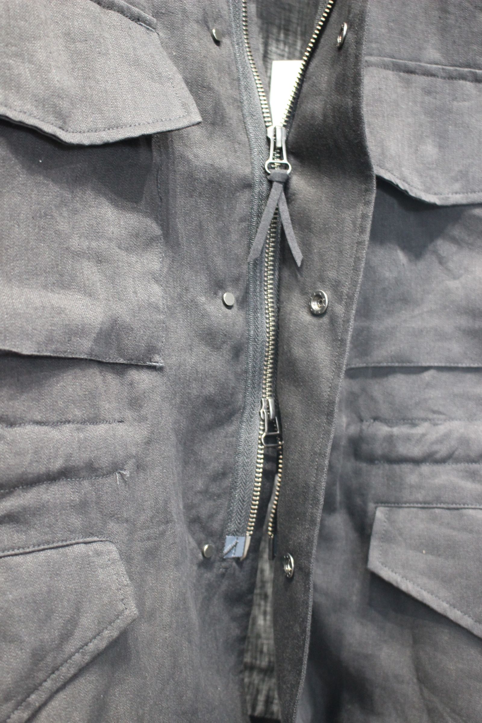 100/S LINEN FIELD JACKET | BLACK | フィールドジャケット