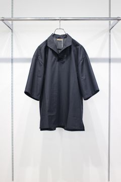 LAWN SKIPPER  SHIRTS | NAVY BLACK | スキッパーシャツ