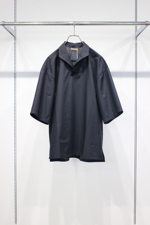 LAWN SKIPPER  SHIRTS | NAVY BLACK | スキッパーシャツ