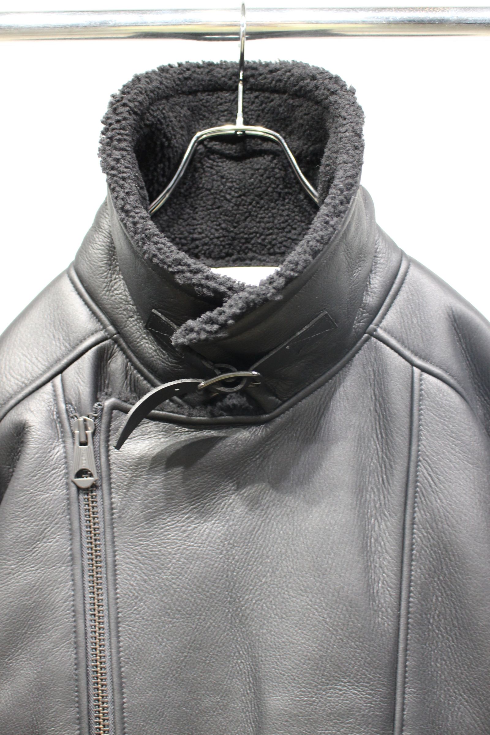 [ラスト1点] MOUTON DOUBLE JACKET | BLACK | ムートンジャケット
