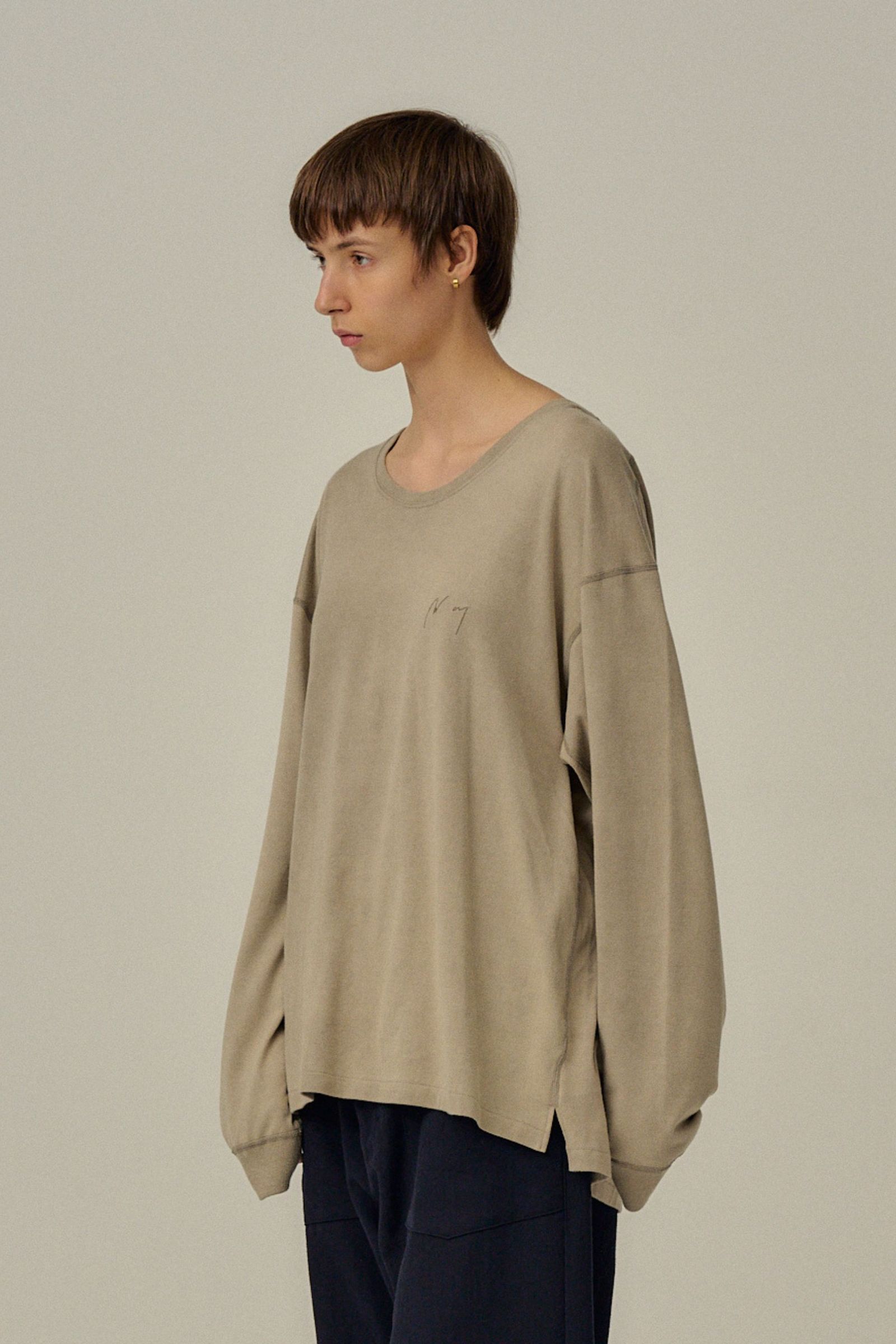 ANCELLM ダメージ トップス カットソー Tシャツ グレー ２ 2025SS】 ANCELLM (アンセルム) 