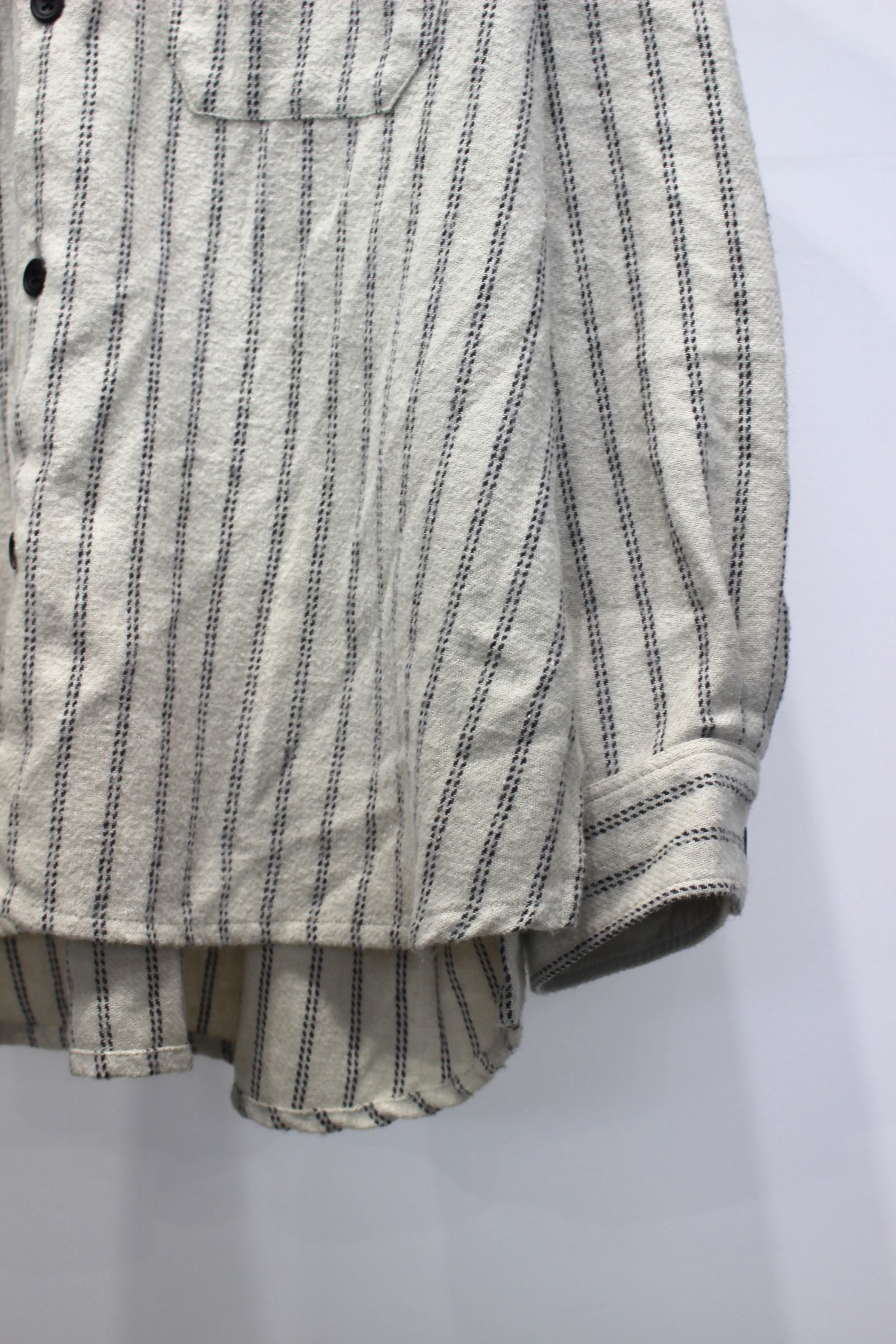 STRIPE BOXY WORK SHIRT | IVORY | シャツ