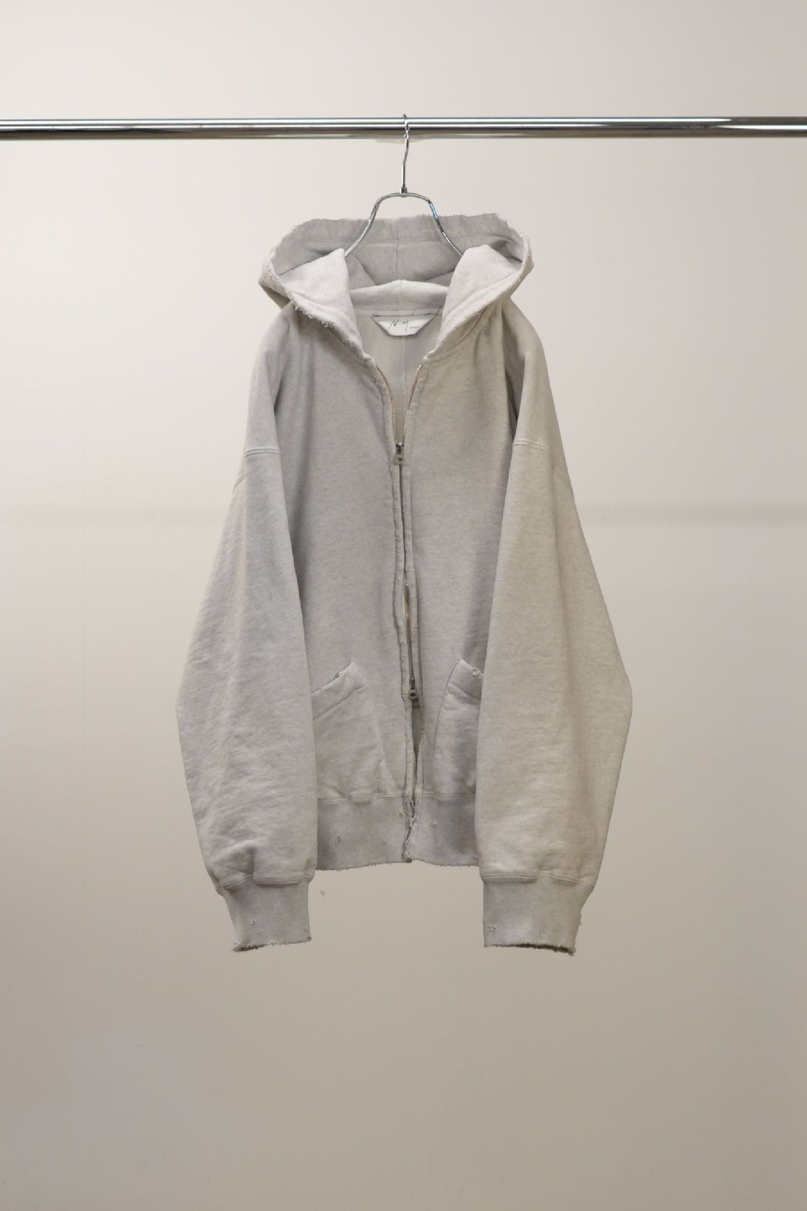 ZIP UP HOODIE | HEATHER WHITE | フーディー
