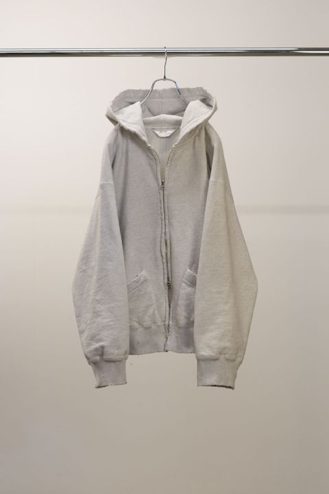 ZIP UP HOODIE | HEATHER WHITE | フーディー