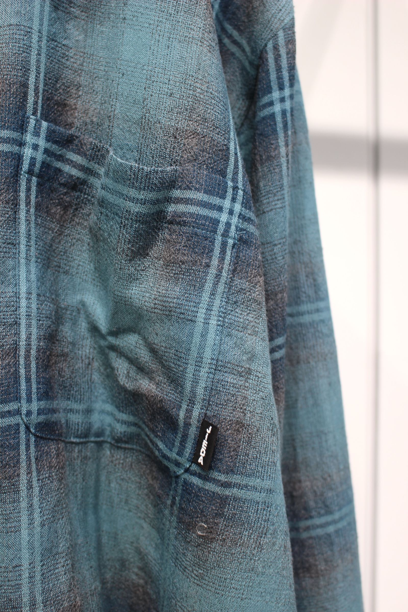 OMBRE CHECK ZIP SHIRT | GREEN | ジップシャツ