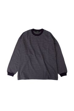 BORDER WIDE L/S T-SHIRT | D.NAVY | カットソー