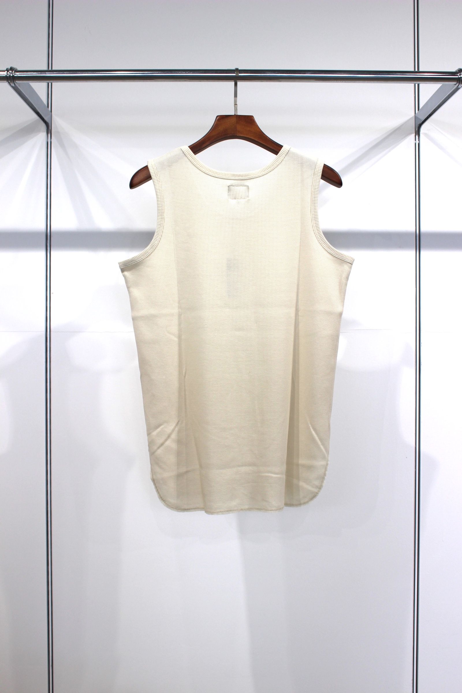 RECYCLED WAFFLE TANK/IVORY