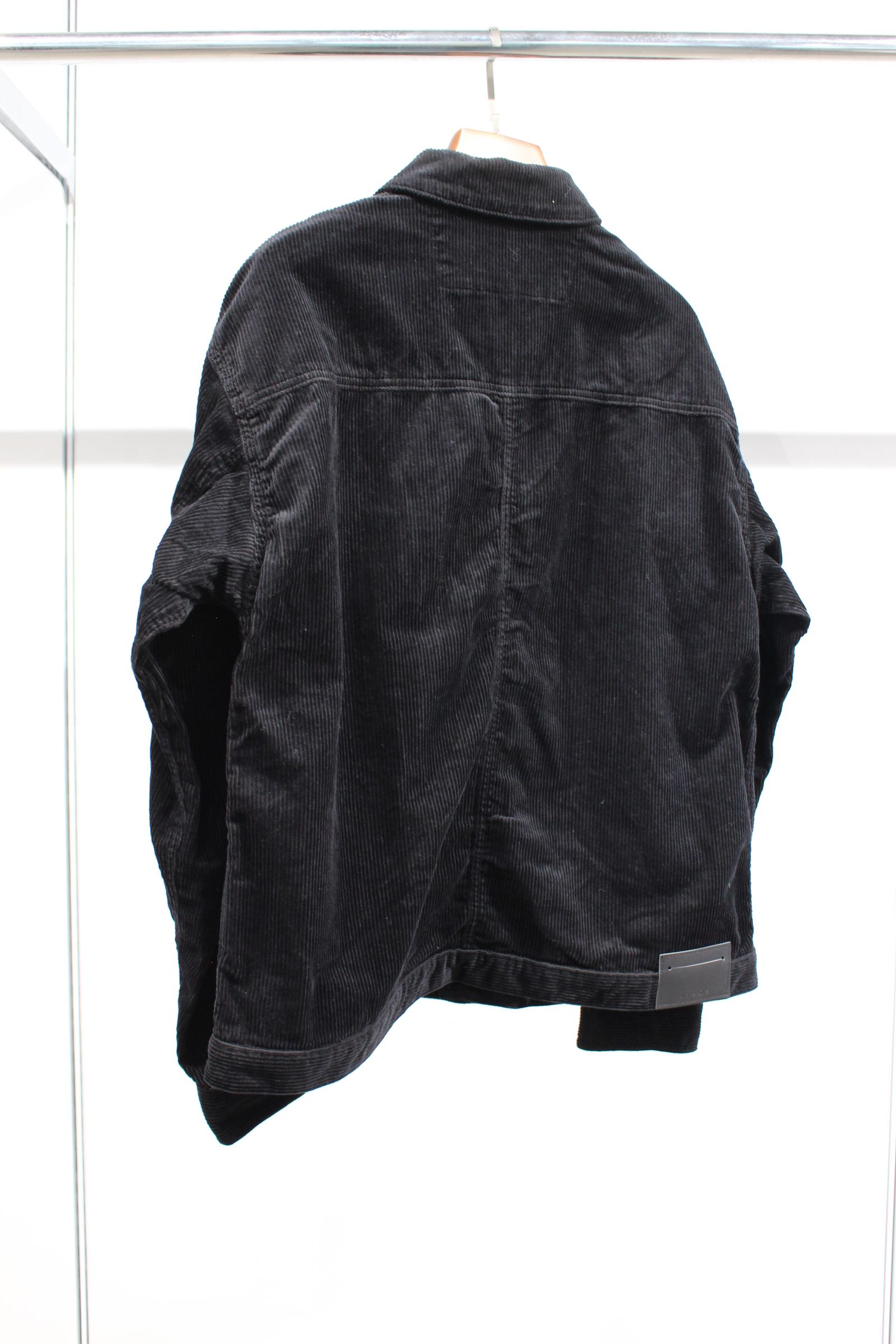 PANEL CORDUROY JACKET/BLACK