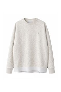Batik-Dyed Thermal Layered Split Raglan Pullover | OATMEAL | レイヤードスウェット