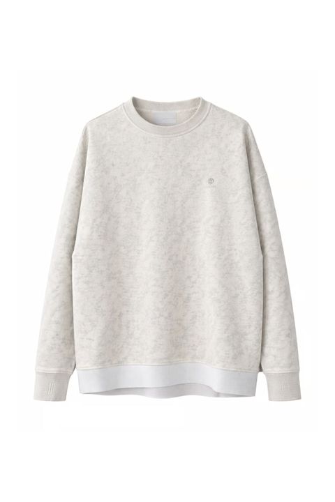 Batik-Dyed Thermal Layered Split Raglan Pullover | OATMEAL | レイヤードスウェット