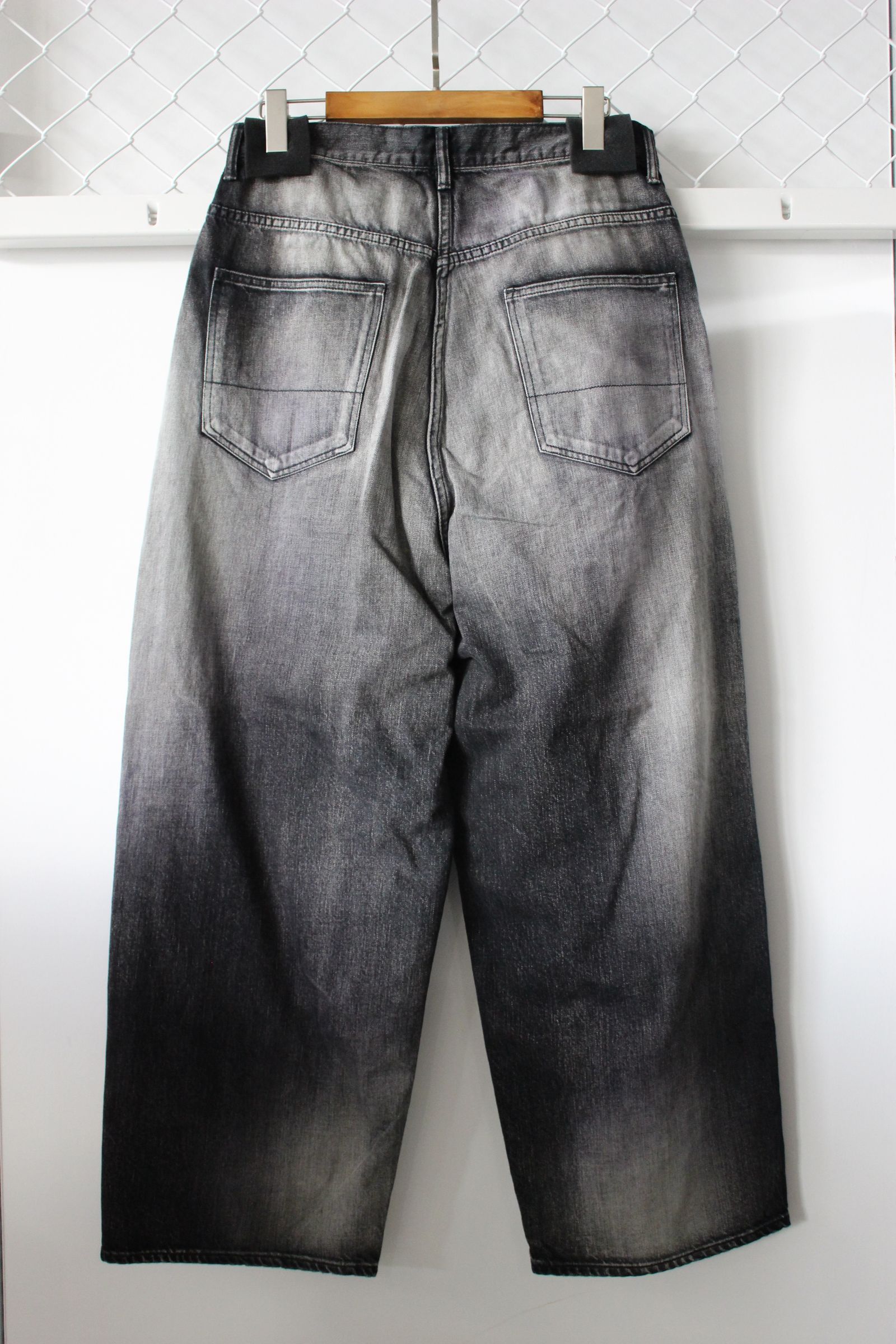 ANCELLM - MIX COLOR WIDE DENIM PANTS/BLACK | NapsNote