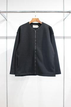HONEYCOMB KNIT ZIP-UP CARDIGAN | BLACK | カーディガン