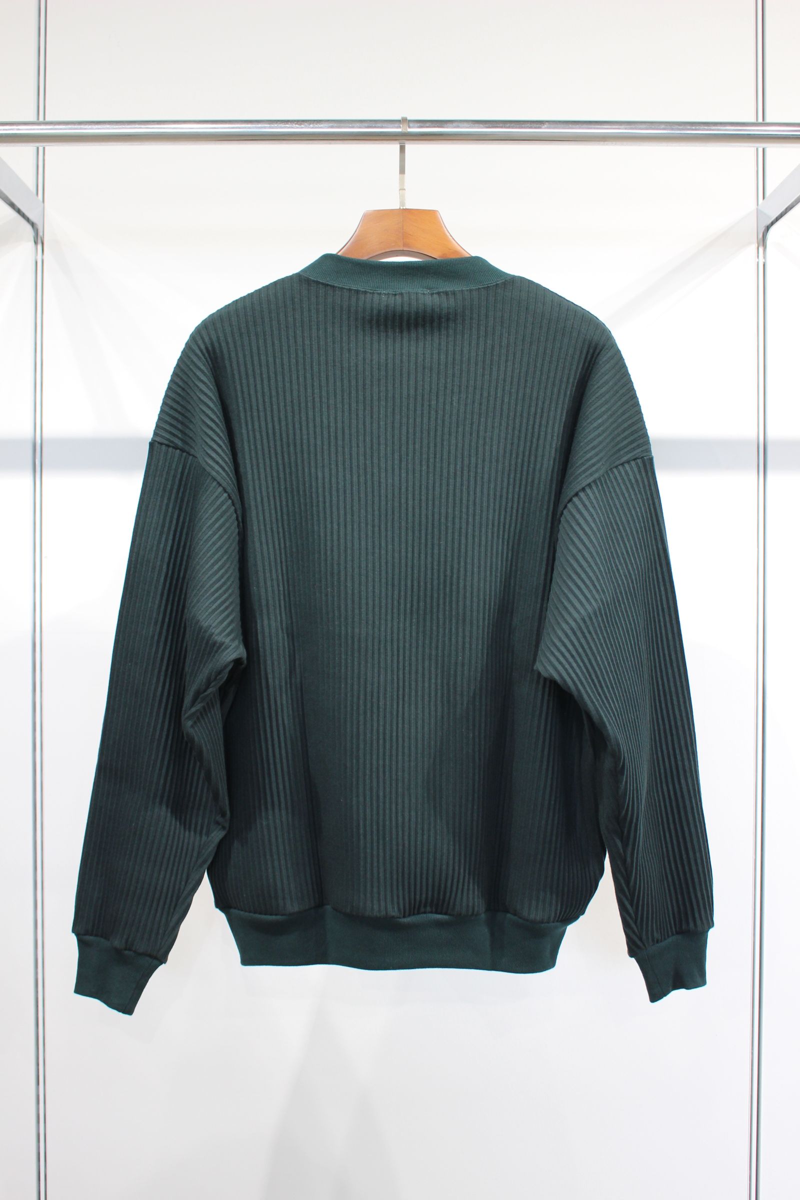 ACCORDION RIB CREW NECK/リブスウェット