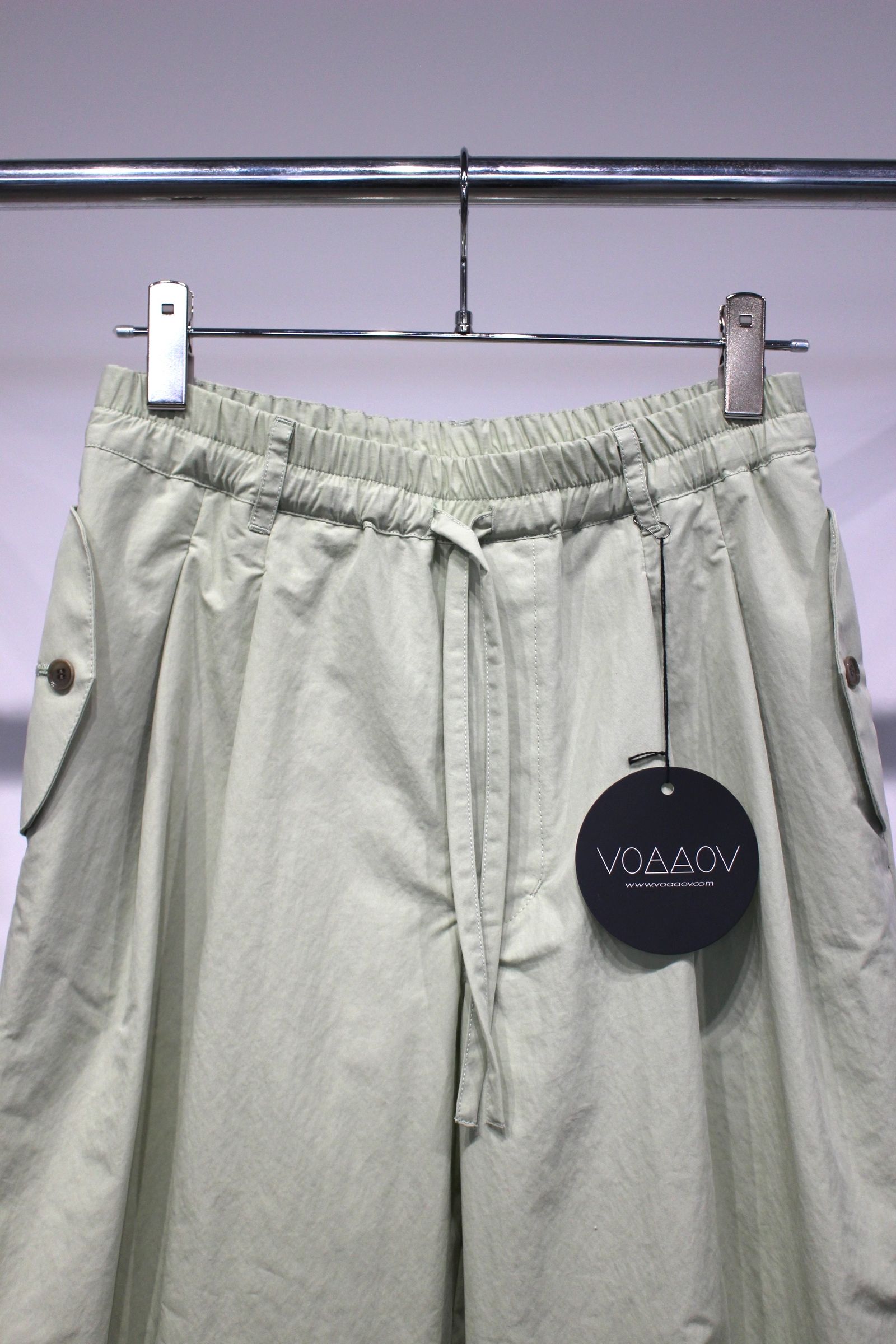 SUPIMA COTTON x NYLON TYPEWRITER Easy Wide Pants | L.GREEN | ワイドパンツ