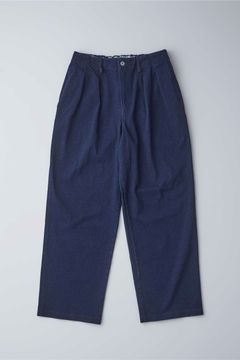 DENIM 2TUCK EZ WIDE SLACKS -INDIGO- | INDIGO | ニットデニム