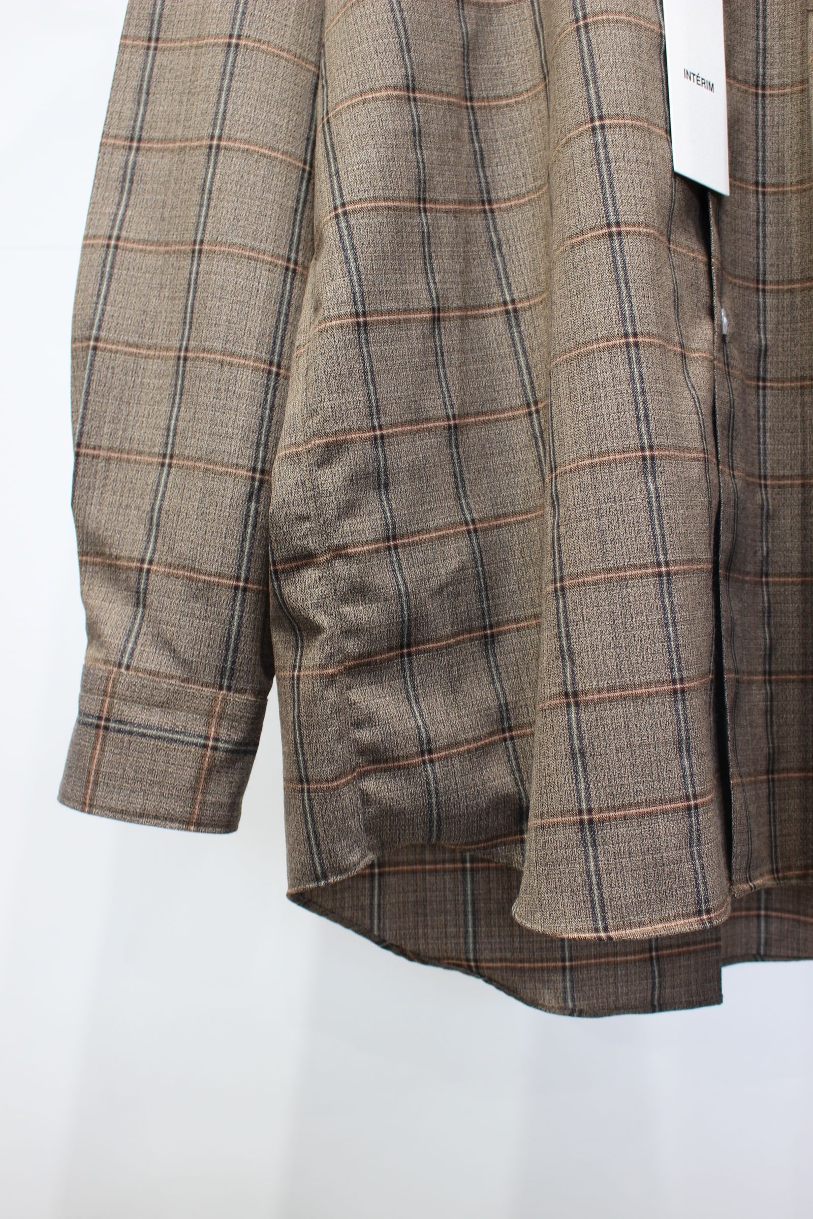 PRINCE OF WALES WOOL CHECK L/S REGULAR SHIRTS | BITTER COFFEE CHECK | チェックシャツ