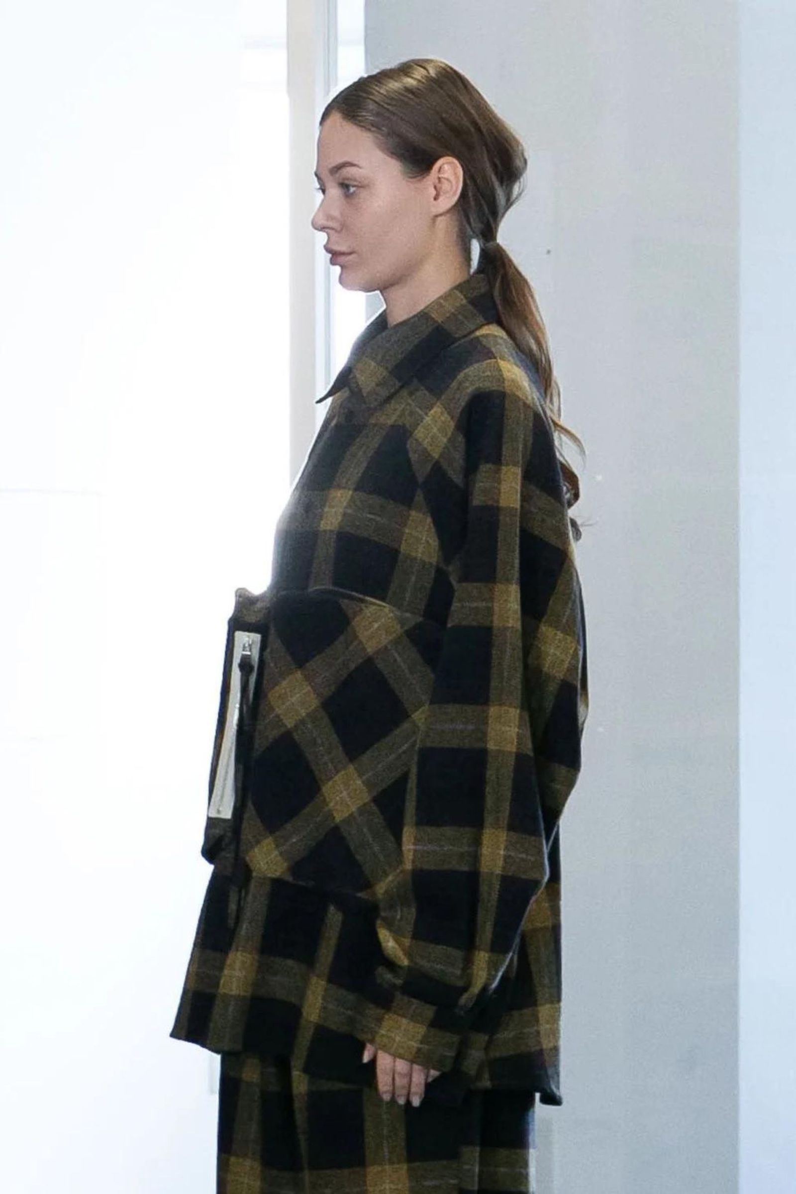 COTTON TWEED CHECK RAGLAN OVERSIZE SHIRT | YELLOW | シャツアウター