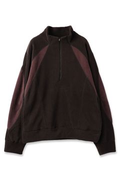 [ラスト1点] SWITCHING FLEECE HALF ZIP L/S | BLACK | フリース