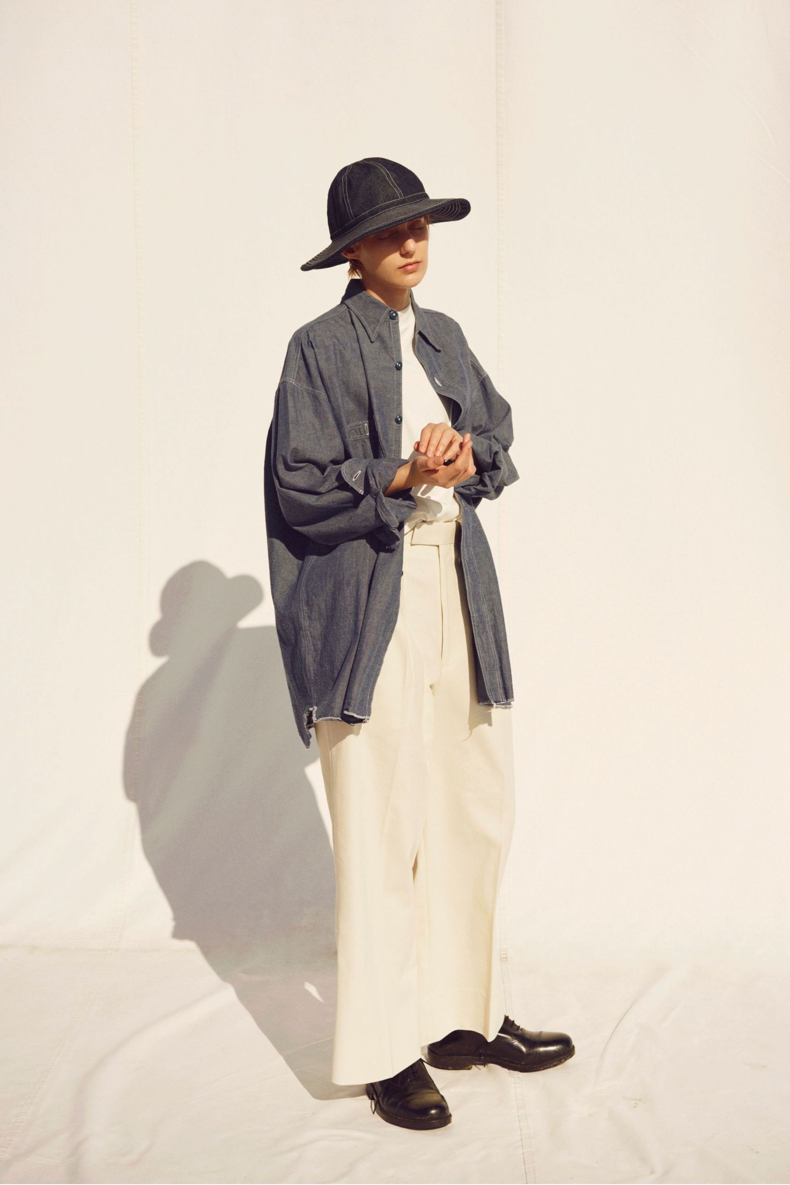 HYPER BIG MILITARY SHUTTLE CHAMBRAY SHIRT/シャンブレーシャツ