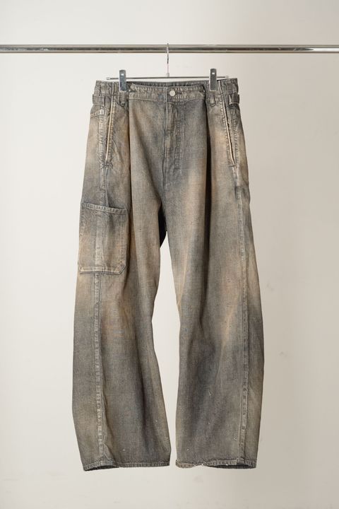 [ラスト1点] DENIM PAINTER PANTS | BLACK | ペインターパンツ
