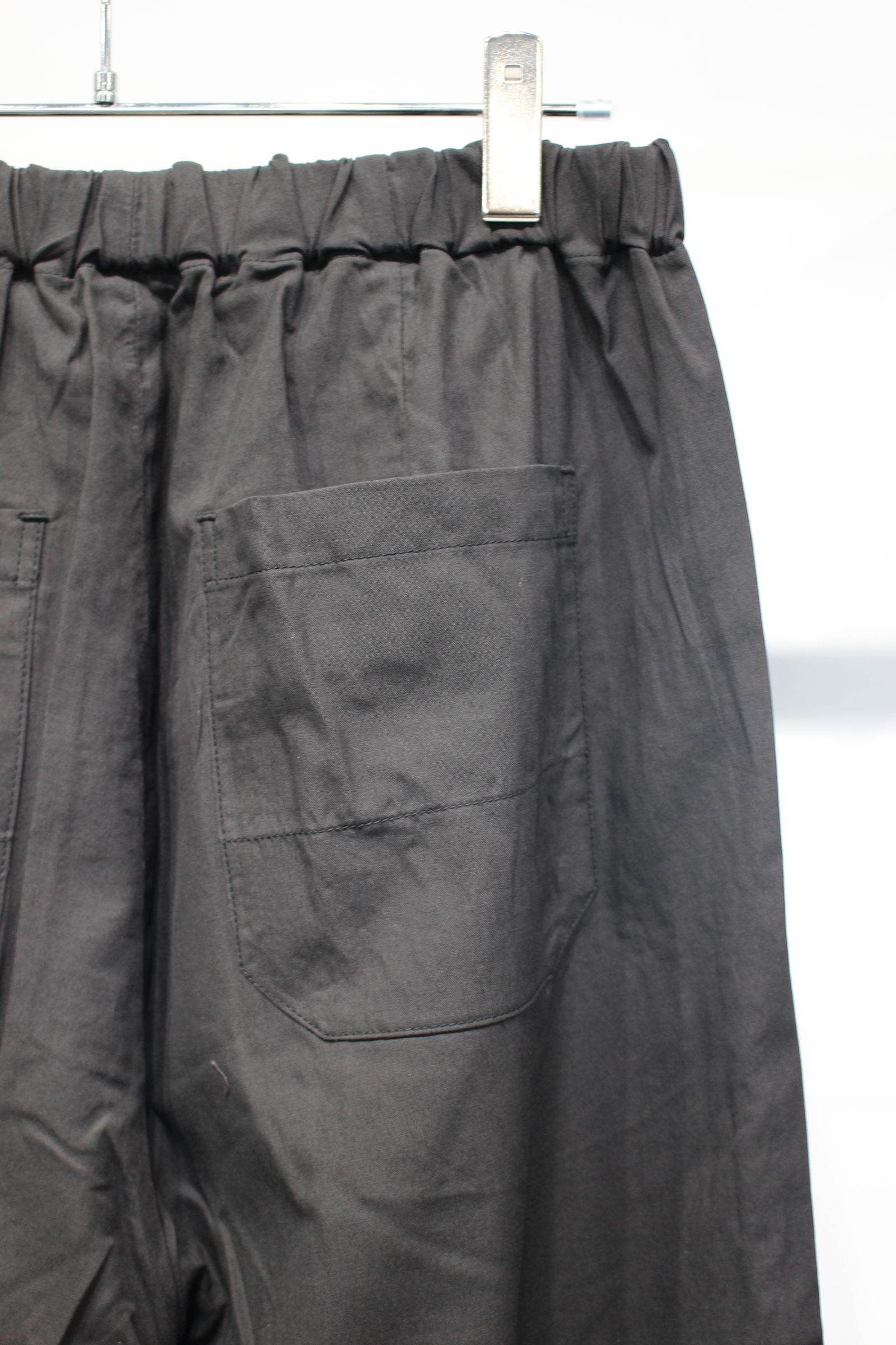 L/C TUCK EASY PANTS | BLACK | イージーパンツ
