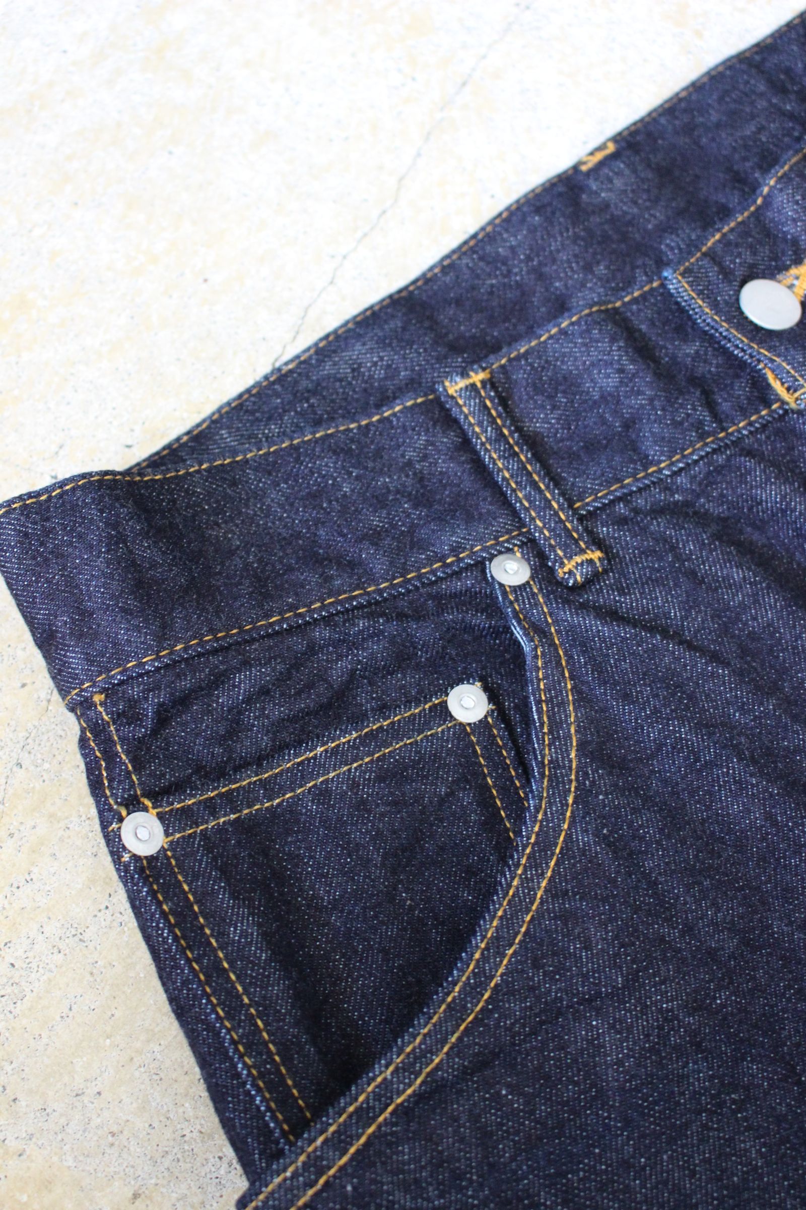 ANCELLM - AGING TAPERED 5P DENIM PANTS | INDIGO | デニム