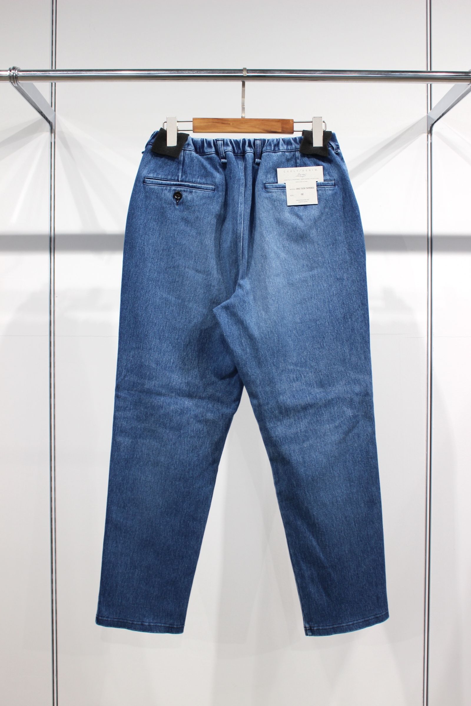 INDIGO 1TUCK EZ TAPERED SLACKS -ANTIQUE-/ANTIQUE INDIGO