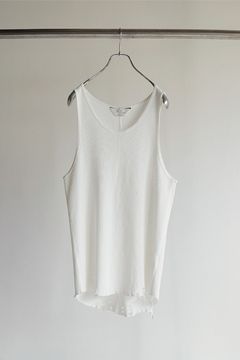DAMAGE WAFFLE TANK TOP/WHITE