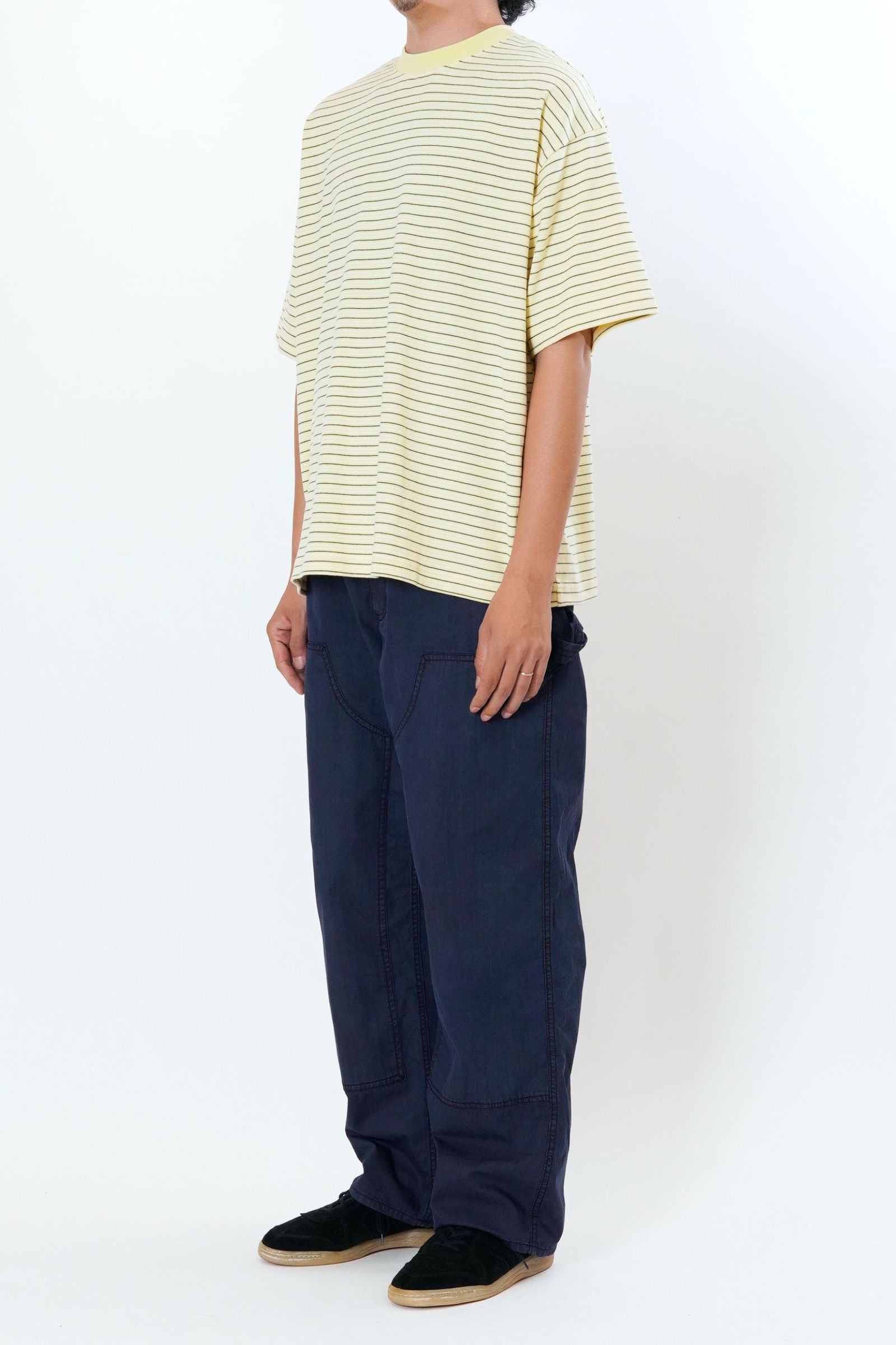 [ラスト1点] BORDER WIDE S/S T-SHIRT | YELLOW | カットソー