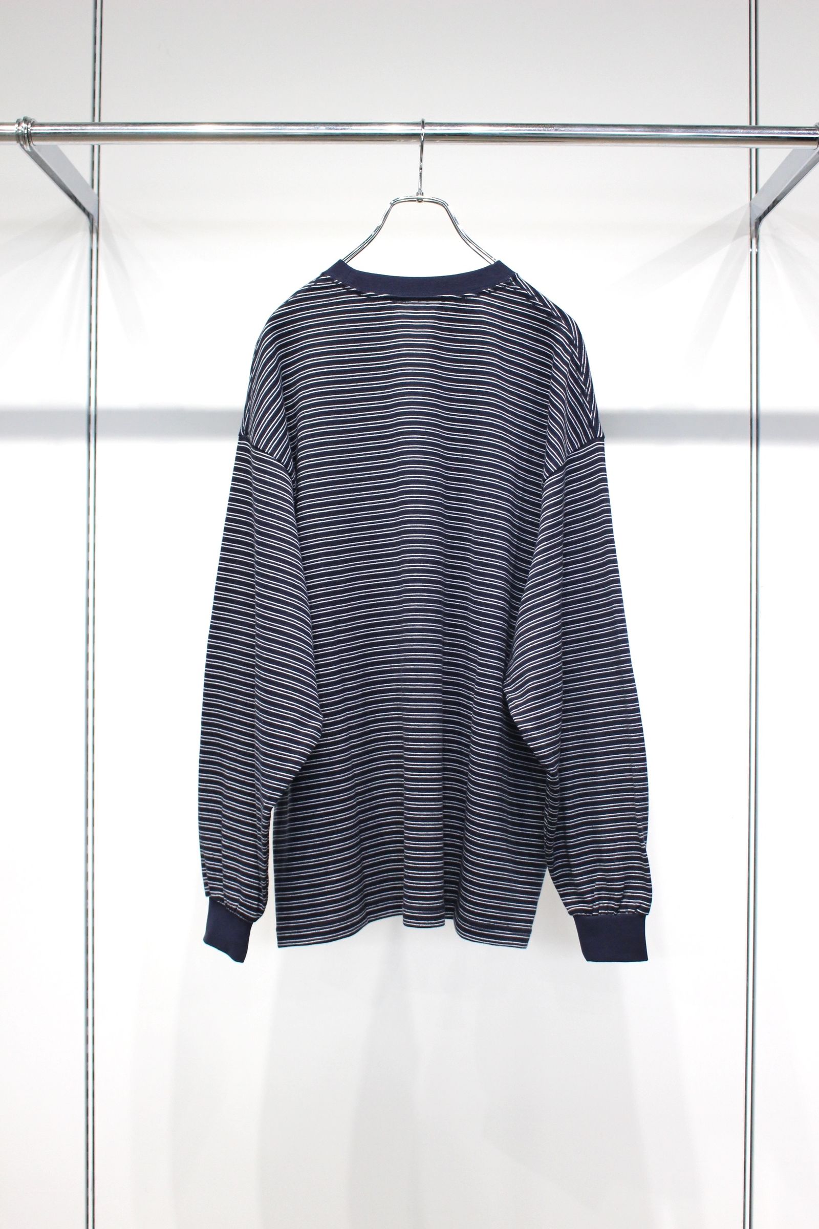 BORDER WIDE L/S T-SHIRT | NAVY | カットソー