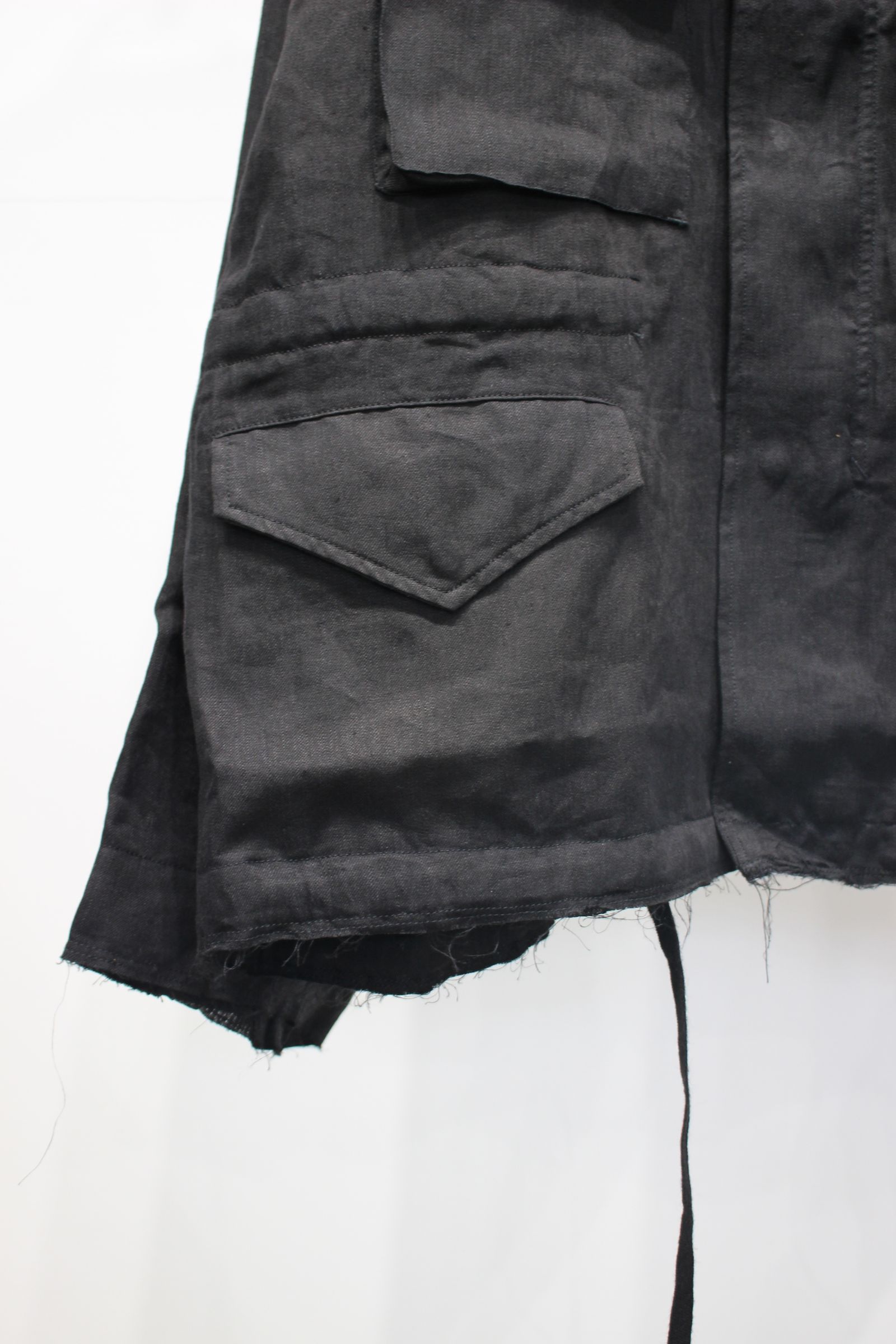 100/S LINEN FIELD JACKET | BLACK | フィールドジャケット