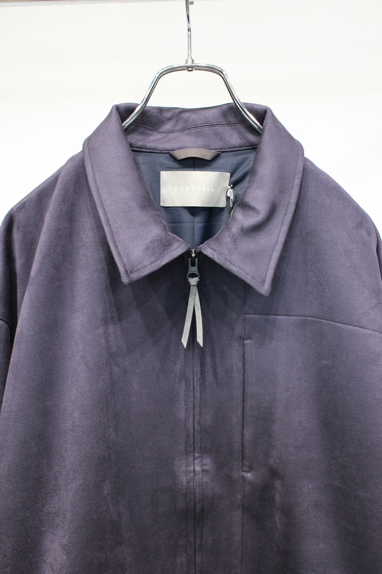 KNIT SUEDE ZIP-UP BLOUSON | SLATE NAVY | ジップアップブルゾン