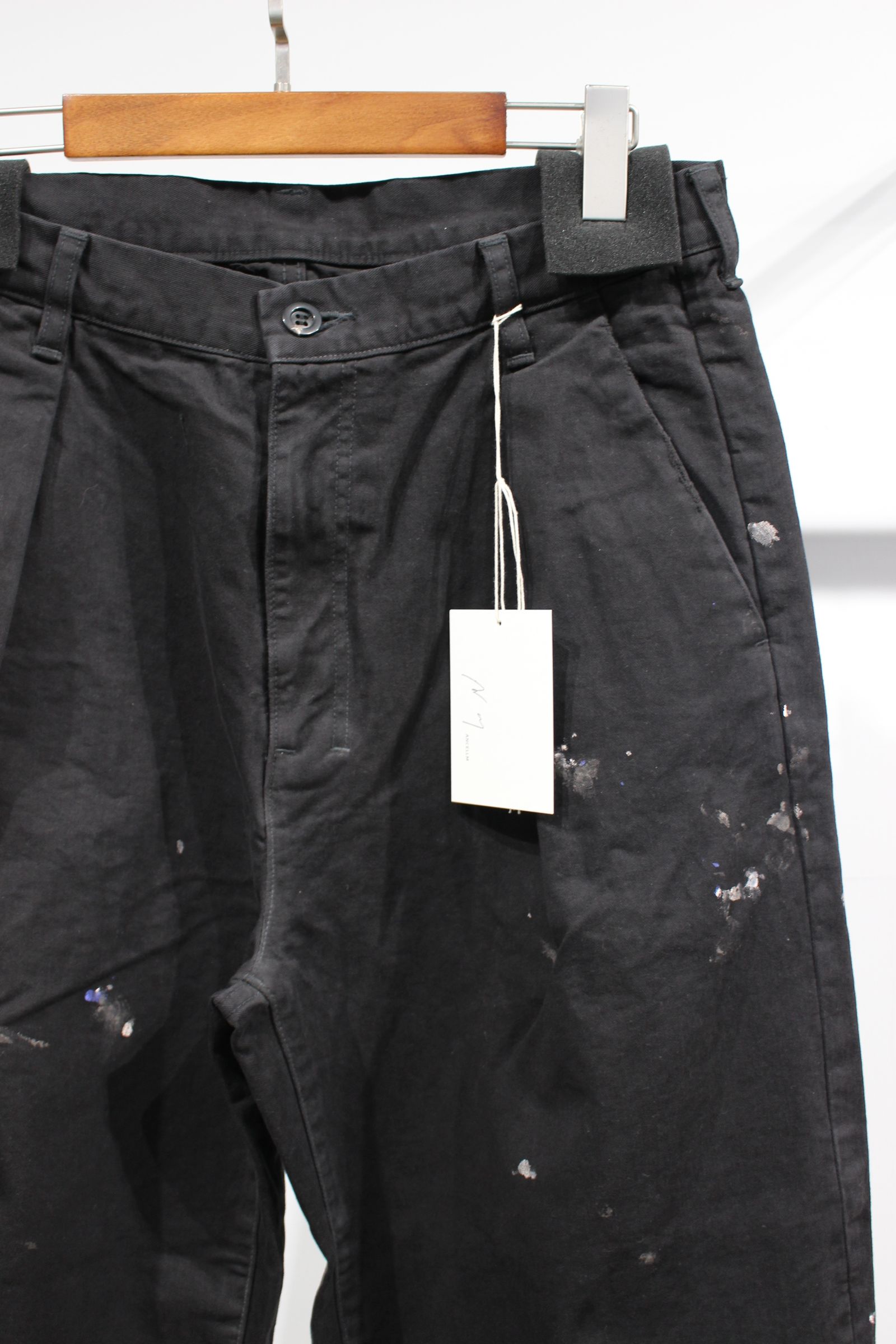 ANCELLM - PAINT CHINO TROUSERS/BLACK | NapsNote