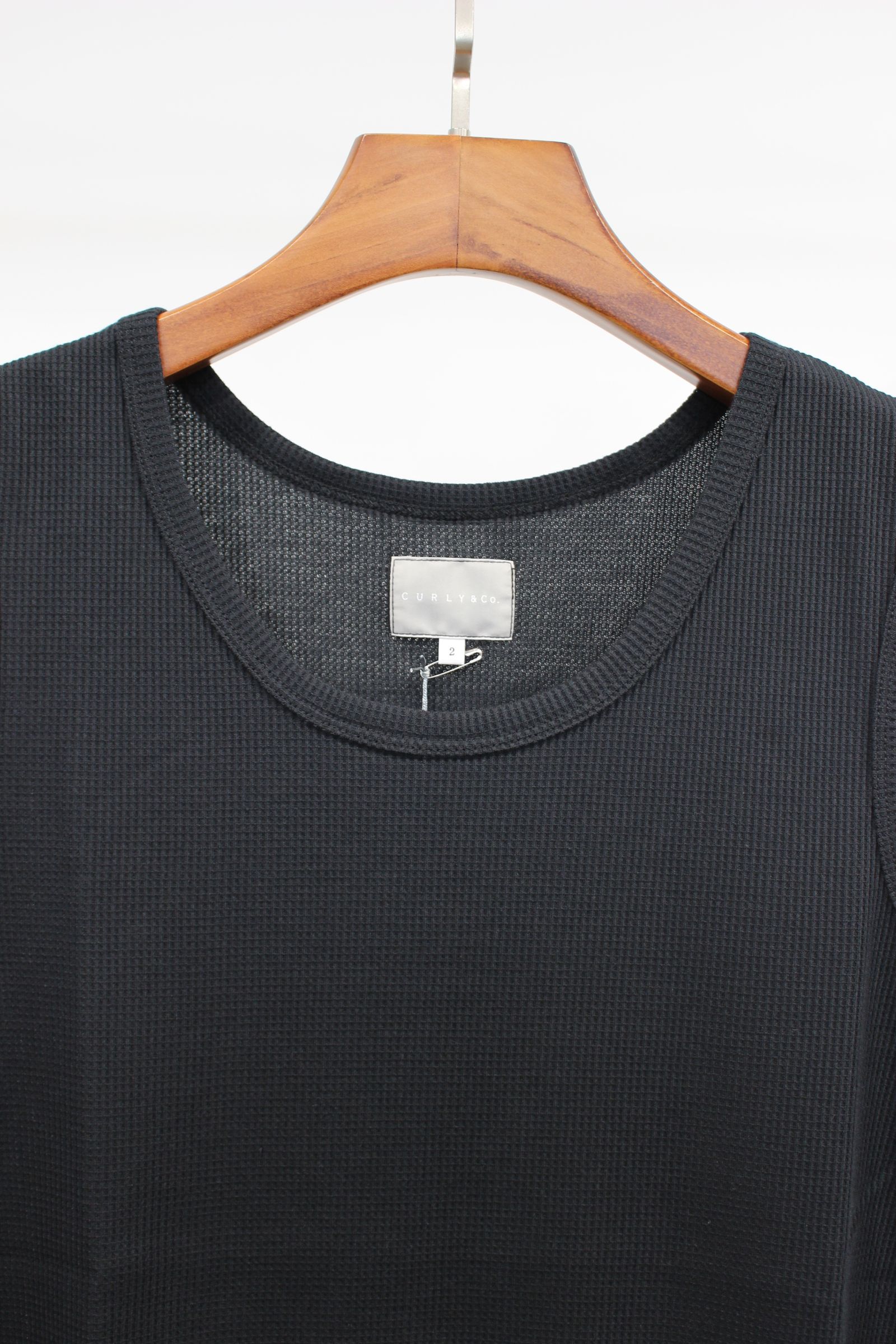 RECYCLED WAFFLE TANK/BLACK