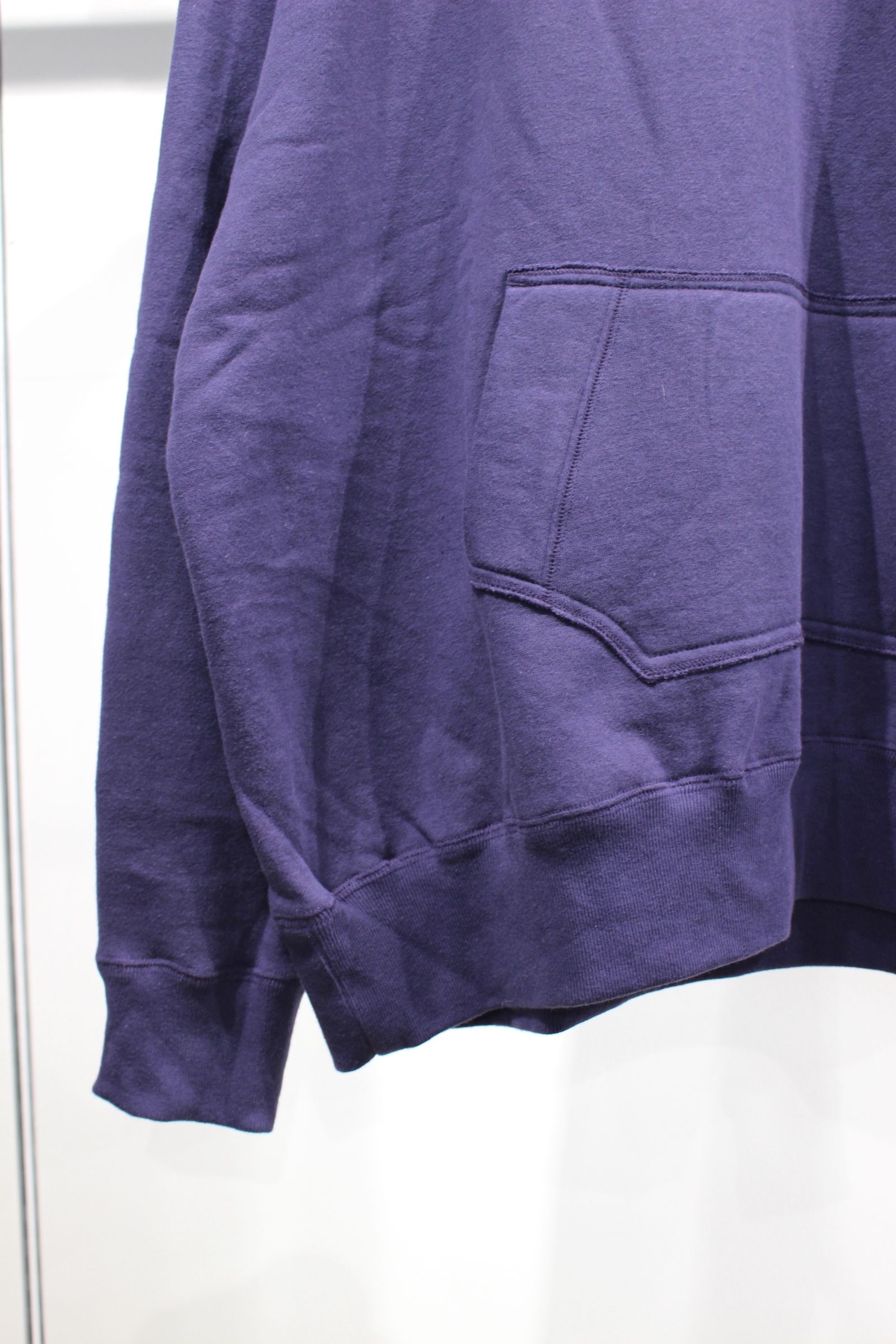 HYPER BIG LOOP WHEEL SIDE SEAMLESS AFTER HOODED SWEAT PARKA/NASU