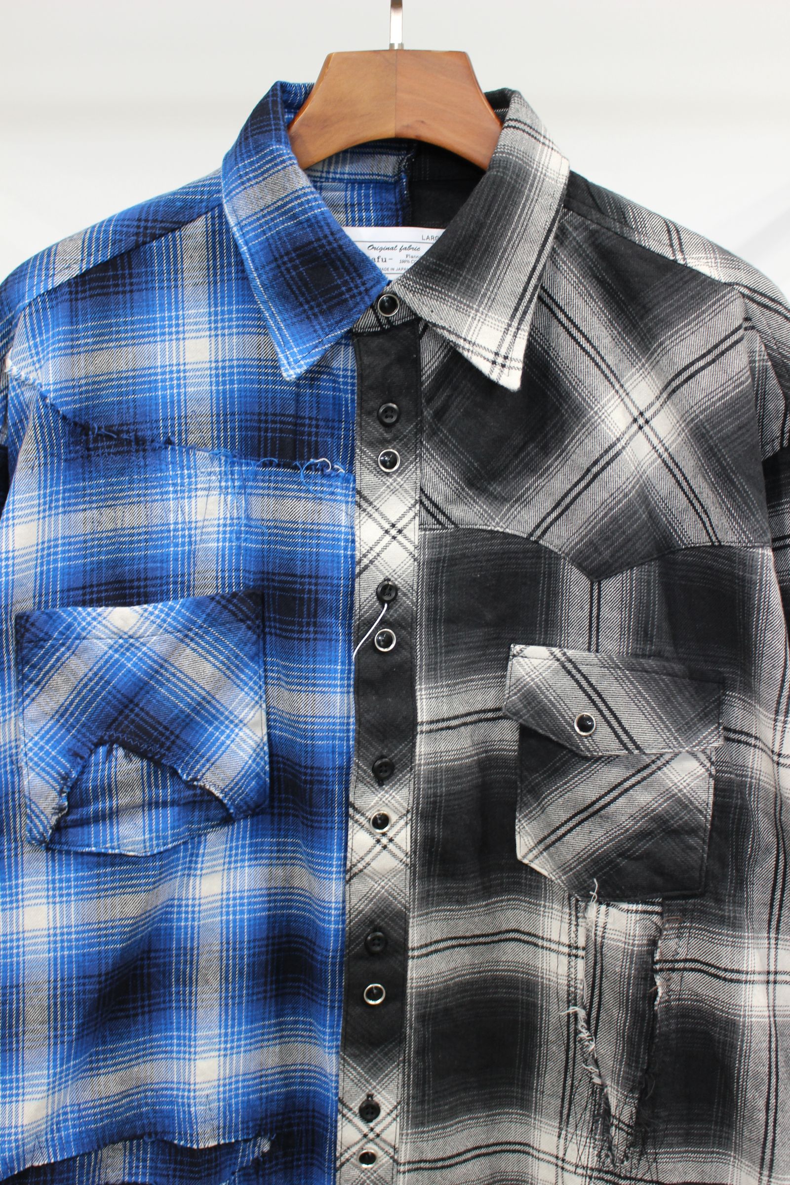 Remake shirt | BLK-BLU | シャツ